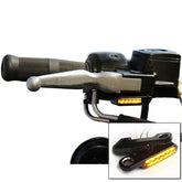 IOMP Indicators Black Mirror Mount Under Control Indicators 09-UP FLH With Hydraulic Clutch With DRL